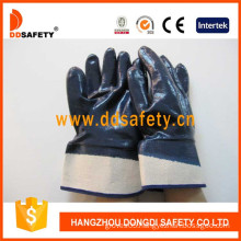 Cotton/Jersey Liner Heavy Duty Nitrile Coated Safety Gloves-DCN308